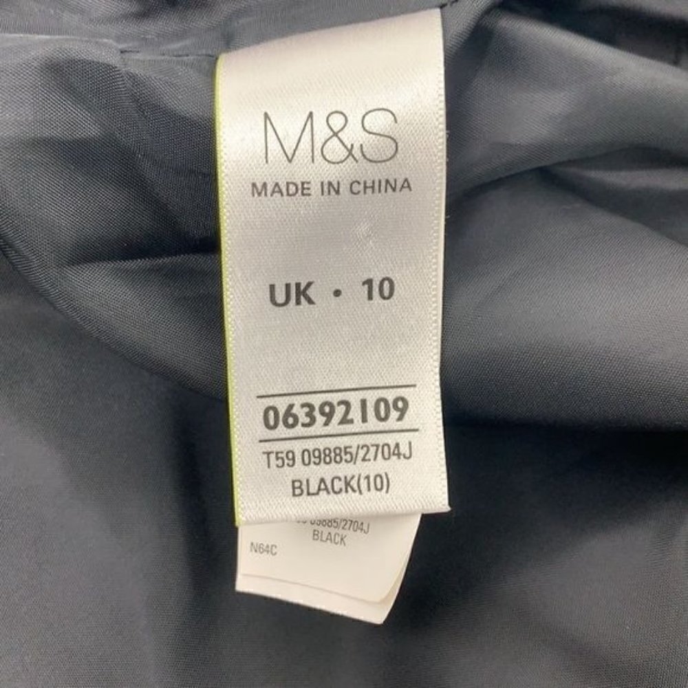 Marks & Spencer Woman Black Lined Fitted Dress Jacket - Size UK10/US6, - Picture 9 of 10